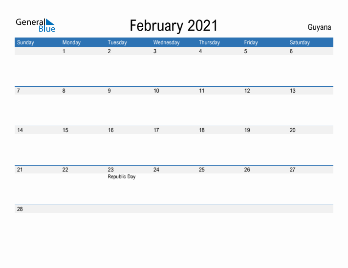 Fillable February 2021 Calendar