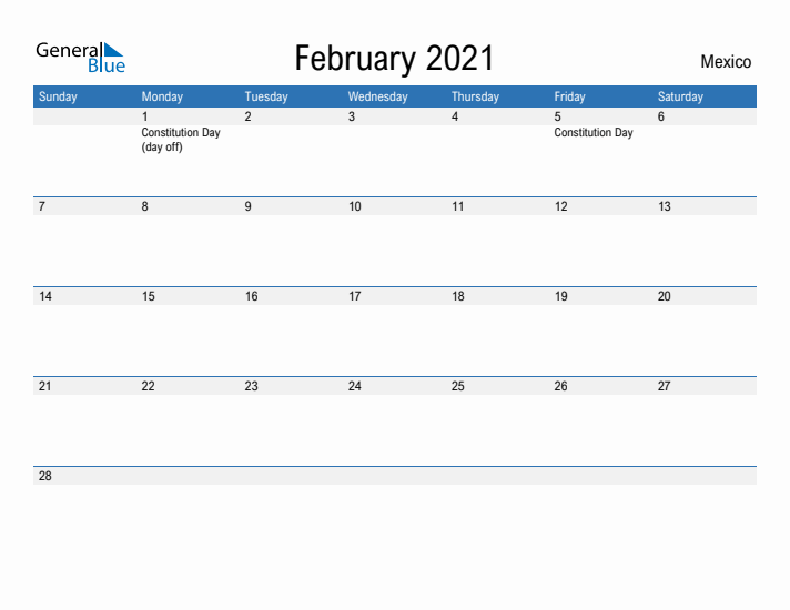 Fillable February 2021 Calendar