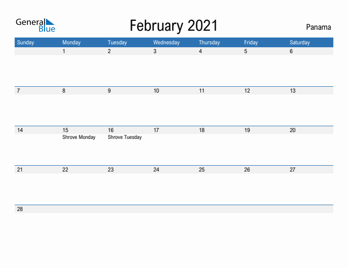 Fillable February 2021 Calendar