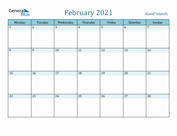 February 2021 Calendar with Holidays