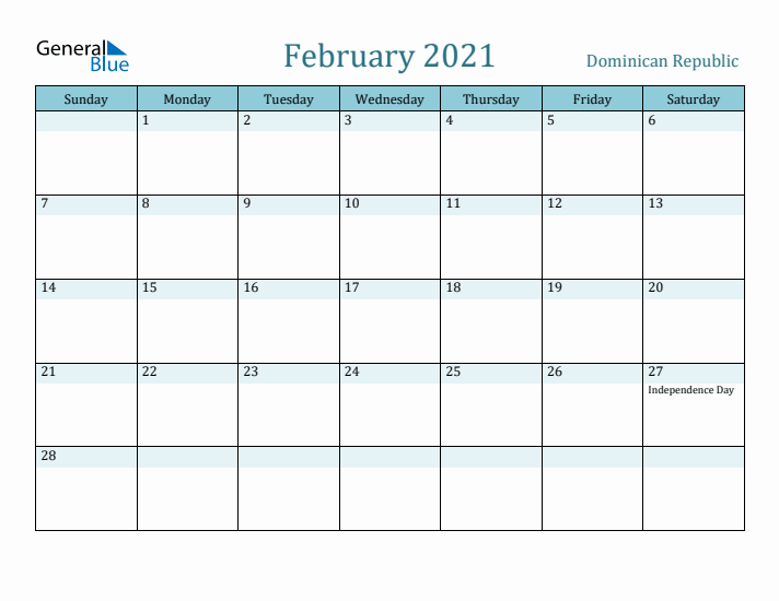 February 2021 Calendar with Holidays