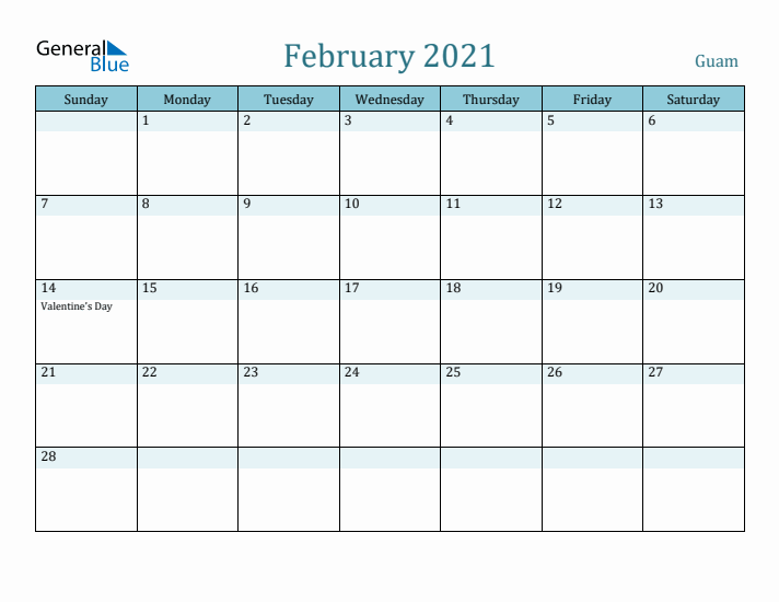 February 2021 Calendar with Holidays