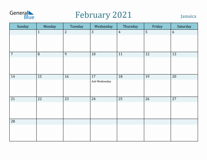 February 2021 Calendar with Holidays