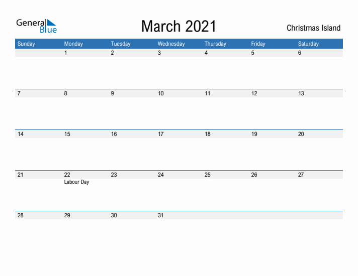 Fillable March 2021 Calendar