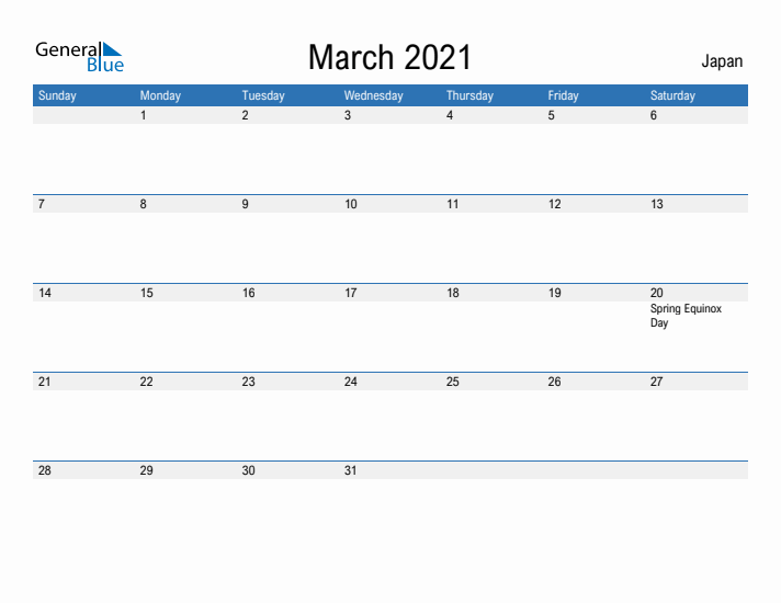 Fillable March 2021 Calendar