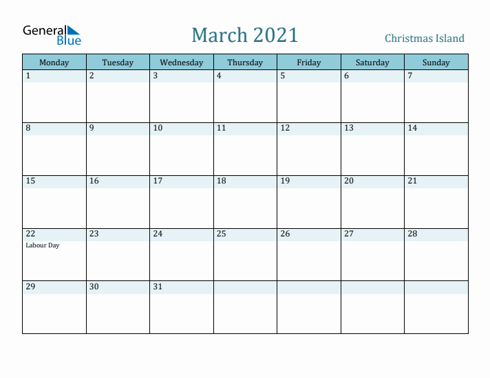 March 2021 Calendar with Holidays