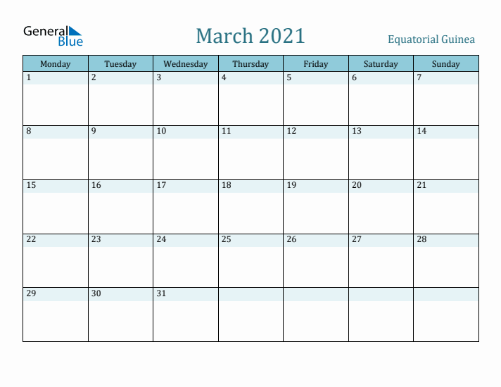 March 2021 Calendar with Holidays