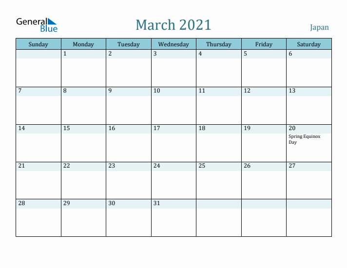 March 2021 Calendar with Holidays