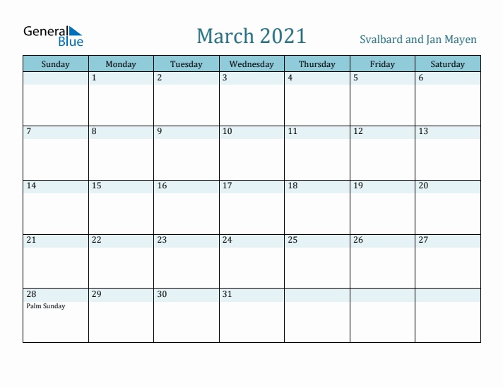 March 2021 Calendar with Holidays