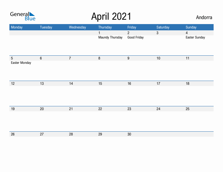 Fillable April 2021 Calendar