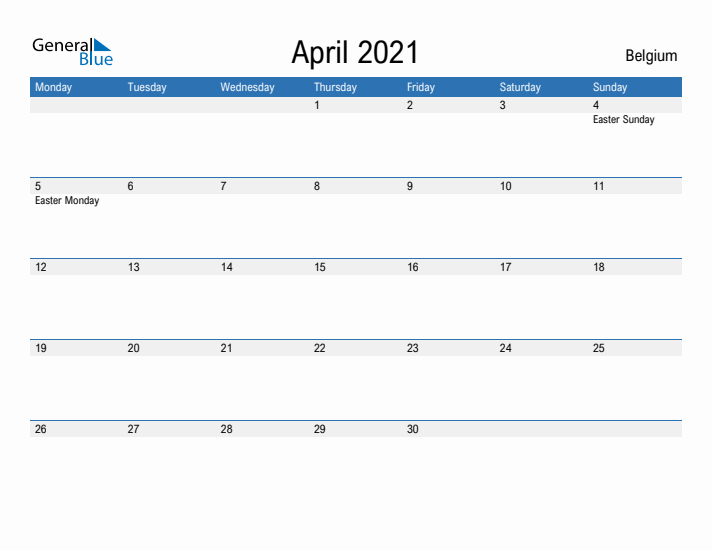 Fillable April 2021 Calendar