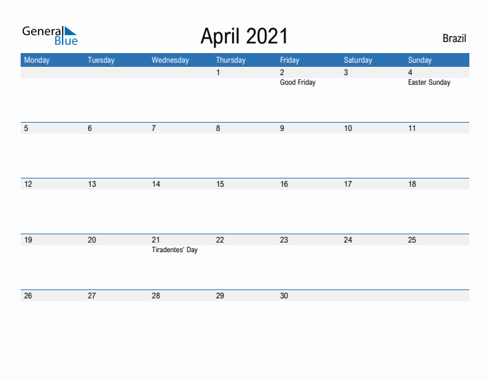 Fillable April 2021 Calendar