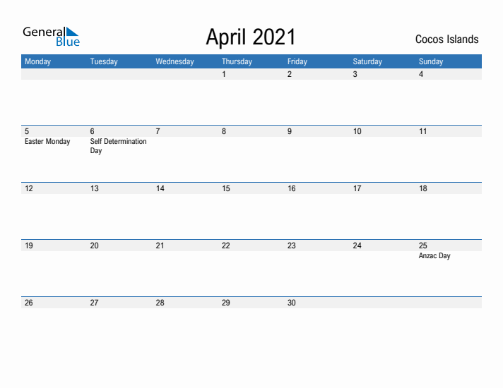 Fillable April 2021 Calendar