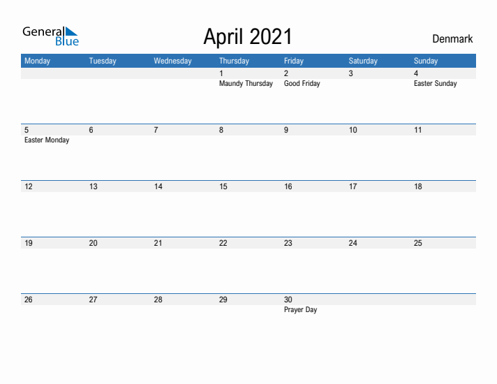 Fillable April 2021 Calendar