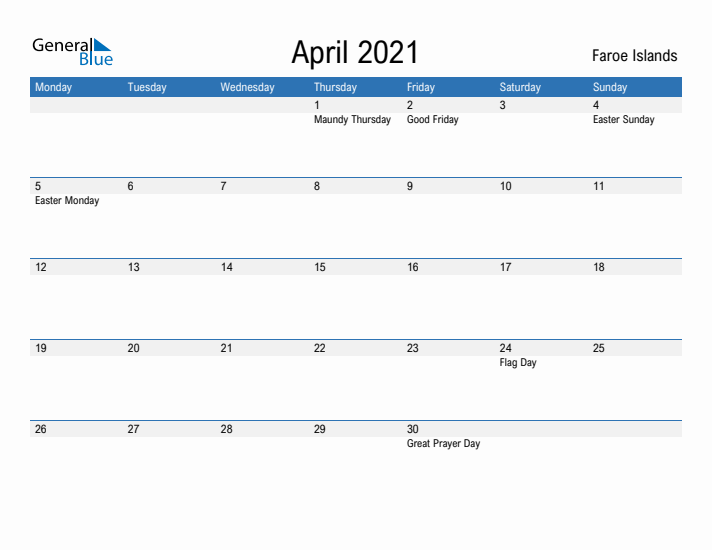 Fillable April 2021 Calendar