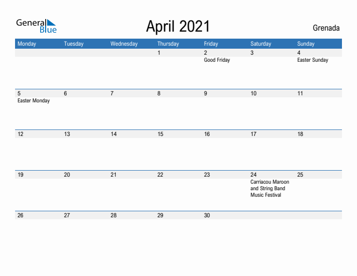 Fillable April 2021 Calendar