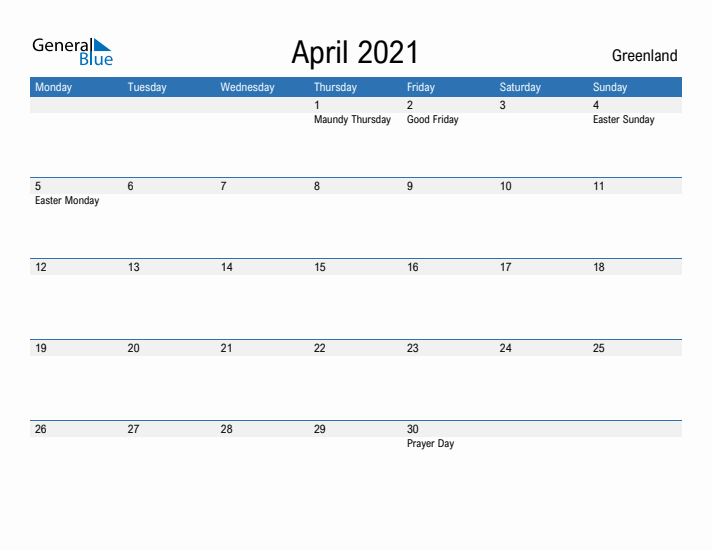 Fillable April 2021 Calendar