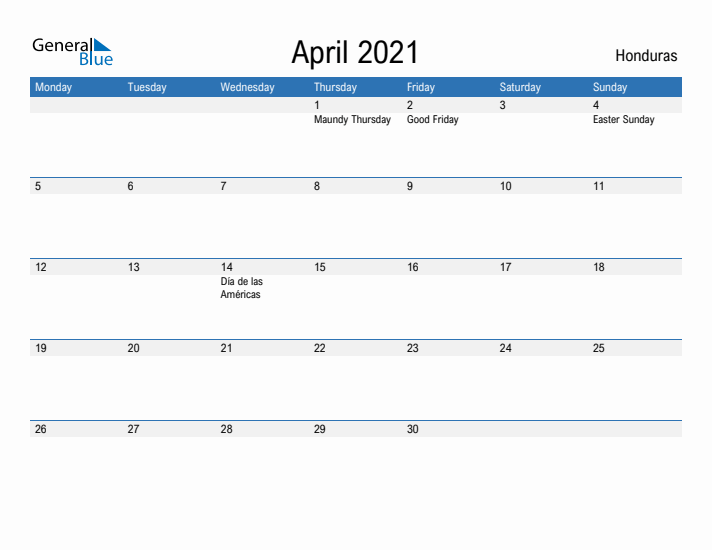 Fillable April 2021 Calendar