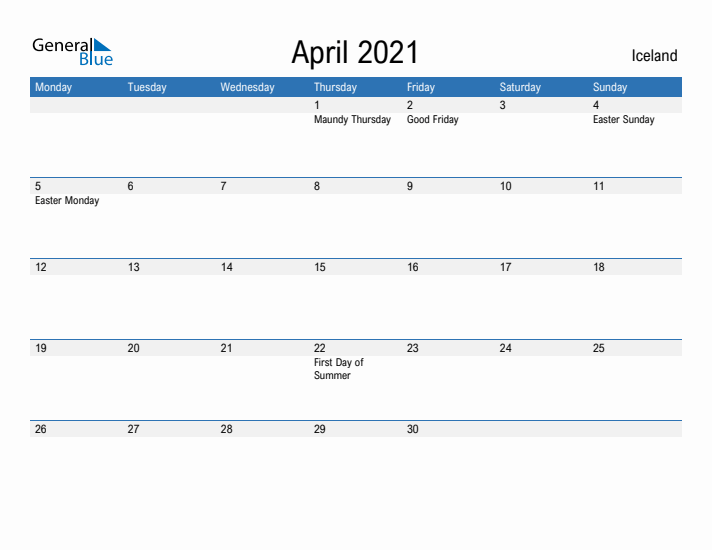 Fillable April 2021 Calendar