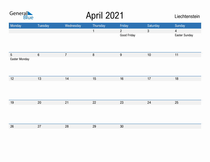 Fillable April 2021 Calendar