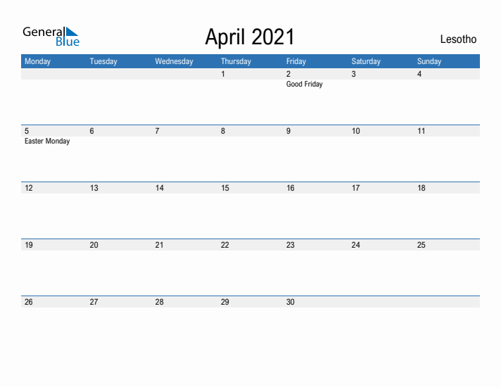 Fillable April 2021 Calendar