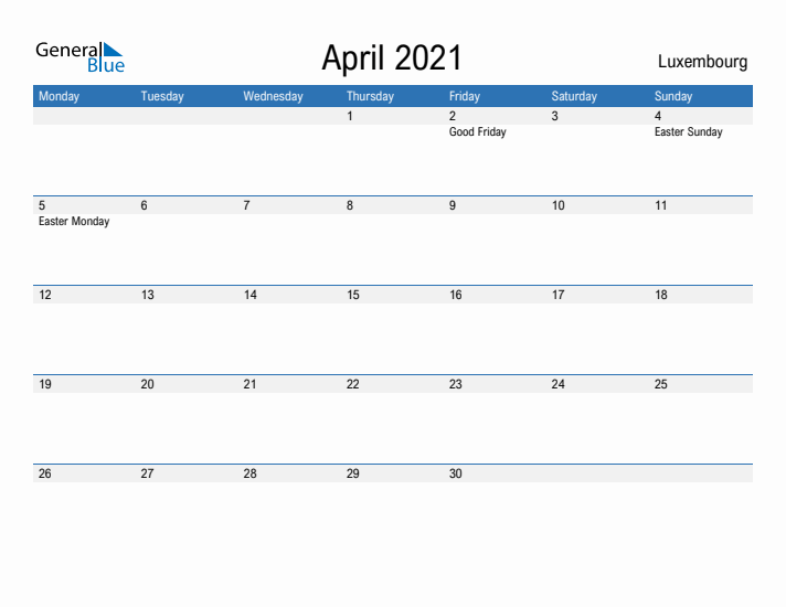 Fillable April 2021 Calendar