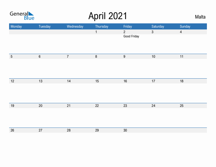 Fillable April 2021 Calendar