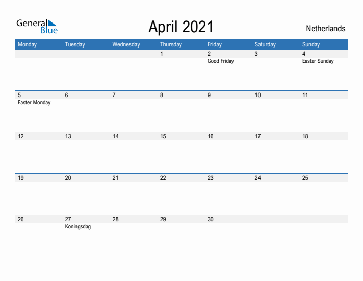 Fillable April 2021 Calendar