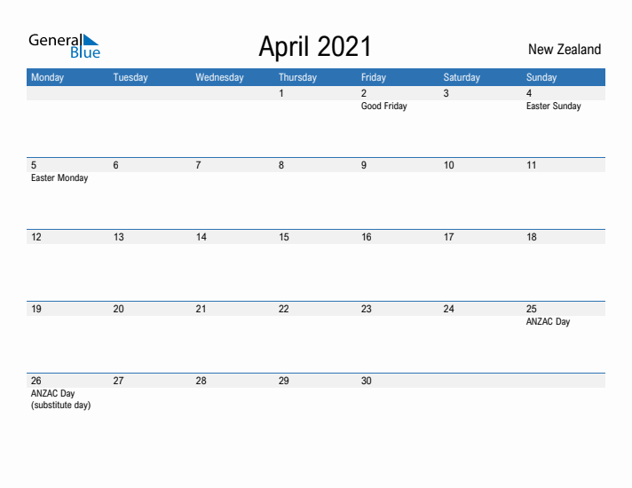 Fillable April 2021 Calendar