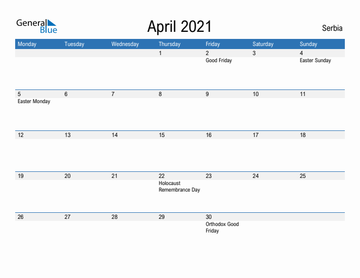 Fillable April 2021 Calendar