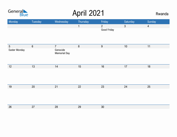 Fillable April 2021 Calendar