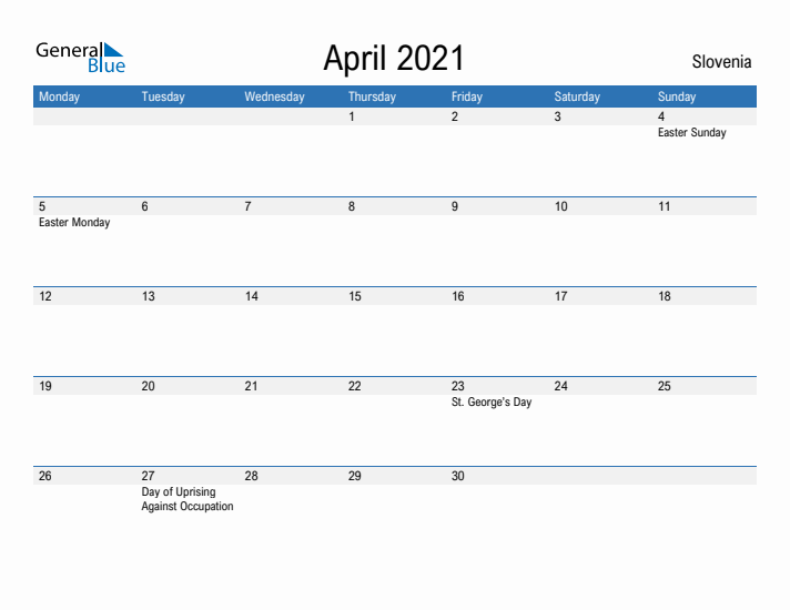 Fillable April 2021 Calendar