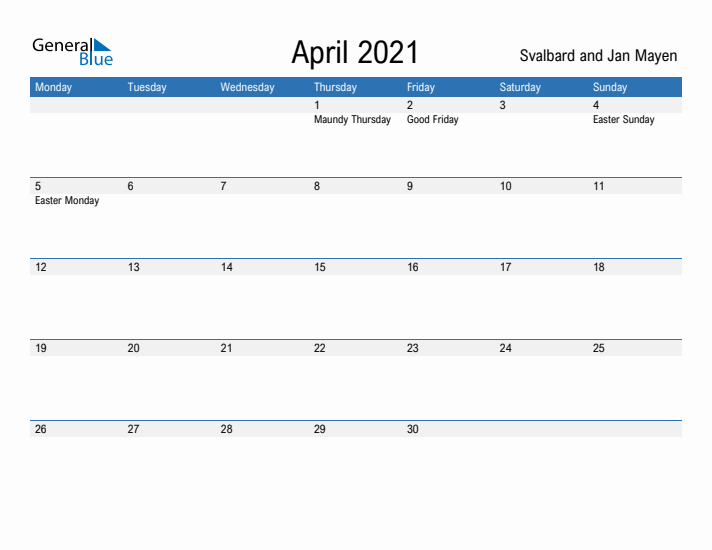 Fillable April 2021 Calendar