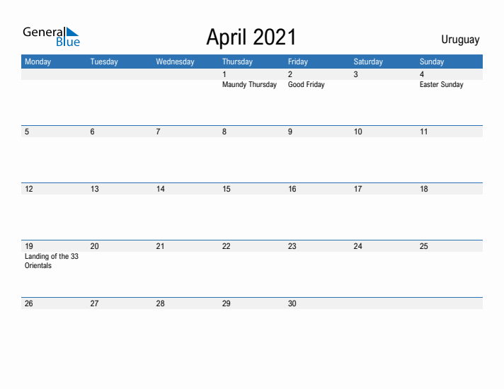 Fillable April 2021 Calendar