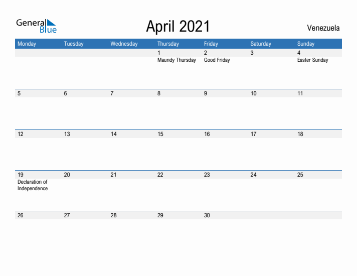 Fillable April 2021 Calendar