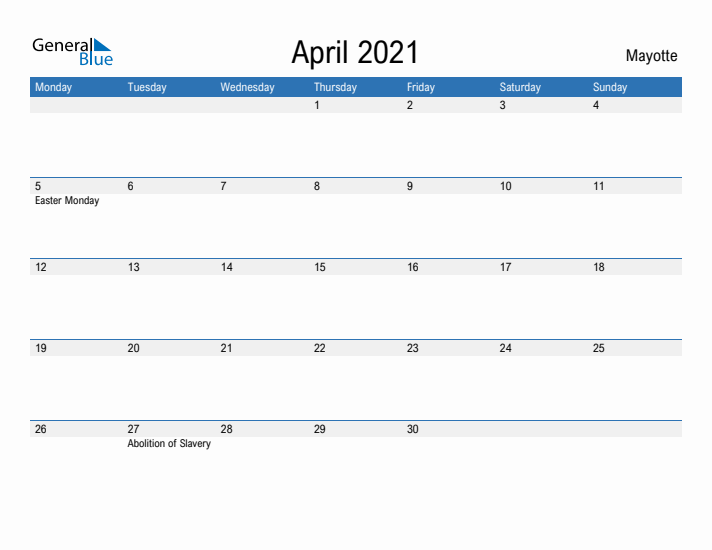 Fillable April 2021 Calendar