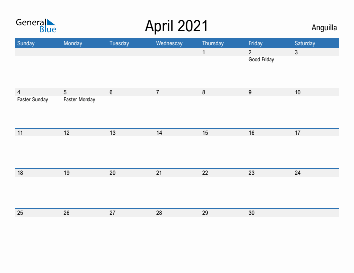 Fillable April 2021 Calendar