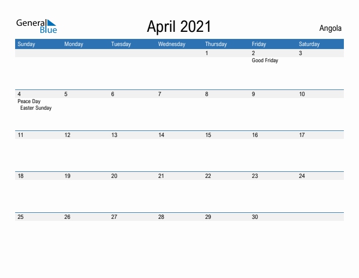 Fillable April 2021 Calendar