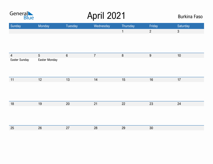 Fillable April 2021 Calendar