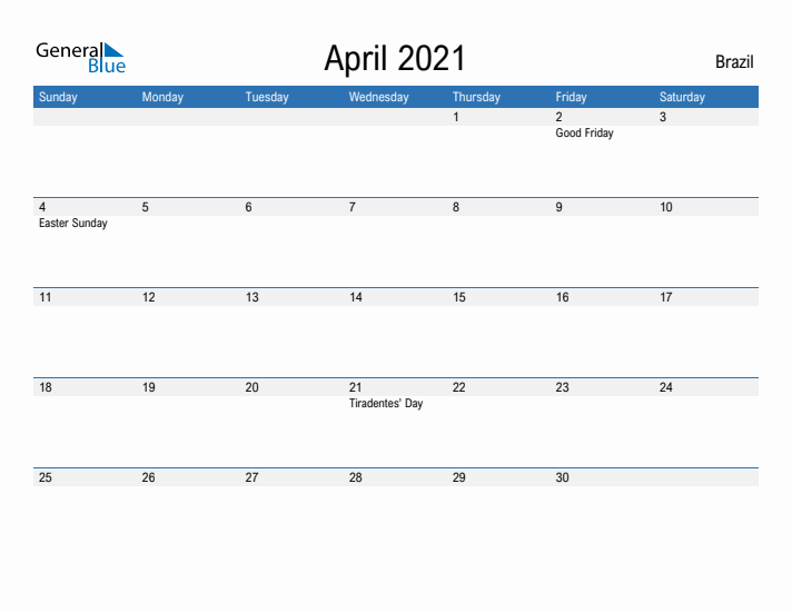 Fillable April 2021 Calendar