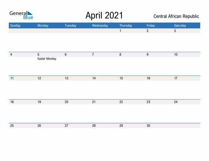 Fillable April 2021 Calendar