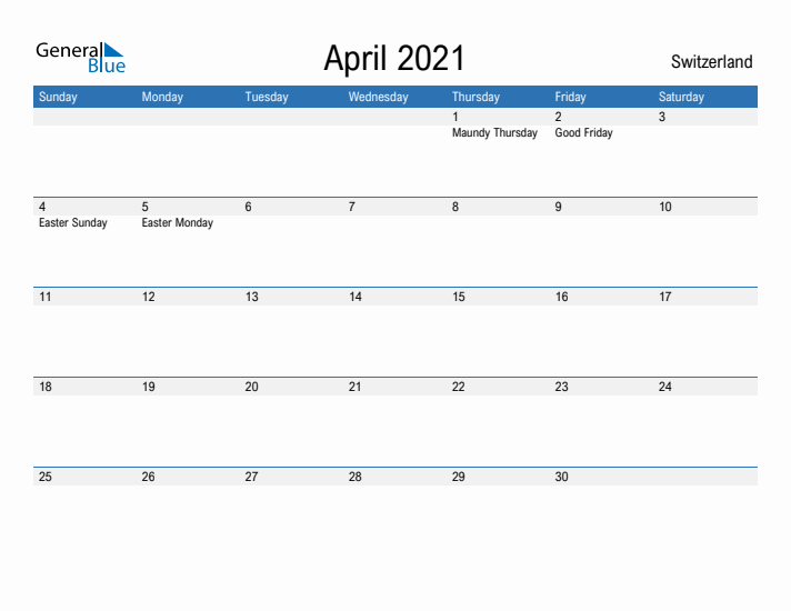 Fillable April 2021 Calendar