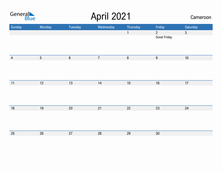 Fillable April 2021 Calendar