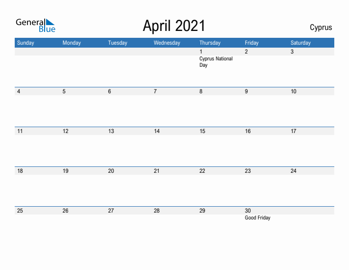 Fillable April 2021 Calendar