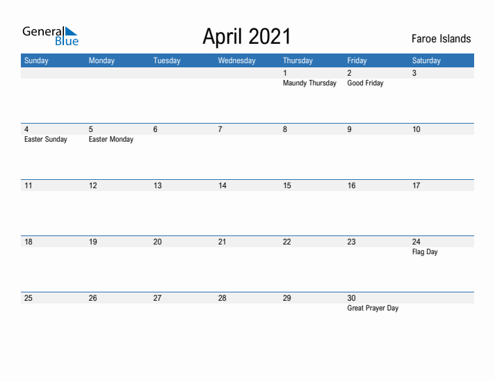 Fillable April 2021 Calendar