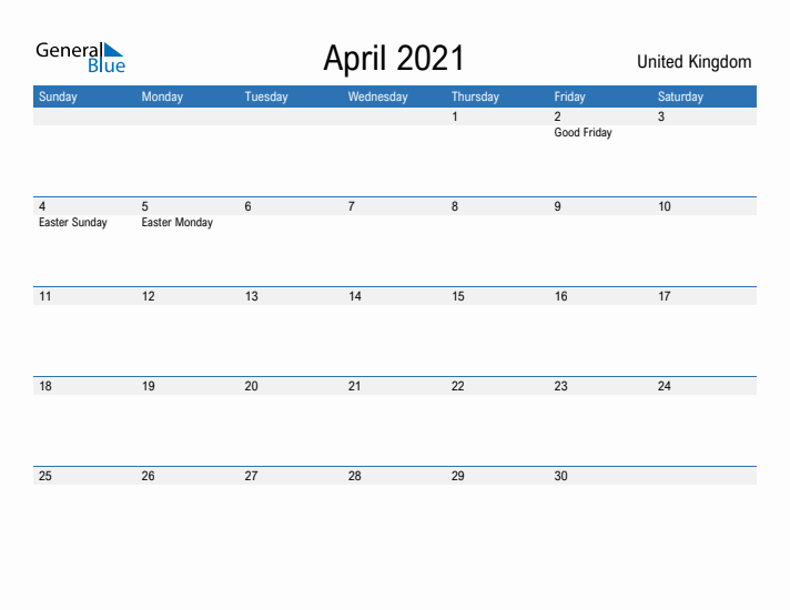 Fillable April 2021 Calendar