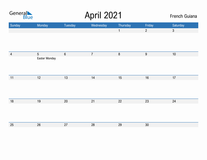 Fillable April 2021 Calendar