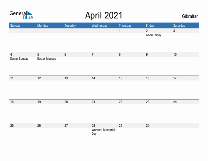 Fillable April 2021 Calendar