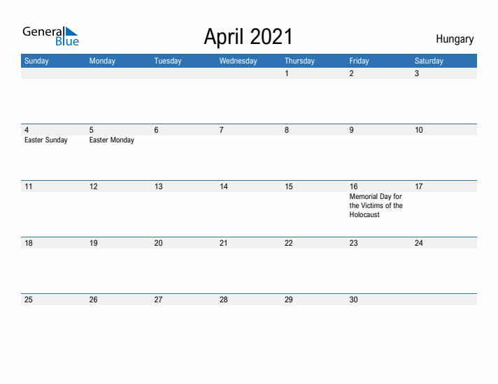 Fillable April 2021 Calendar