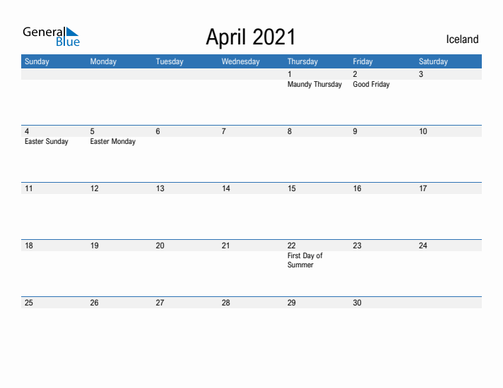 Fillable April 2021 Calendar